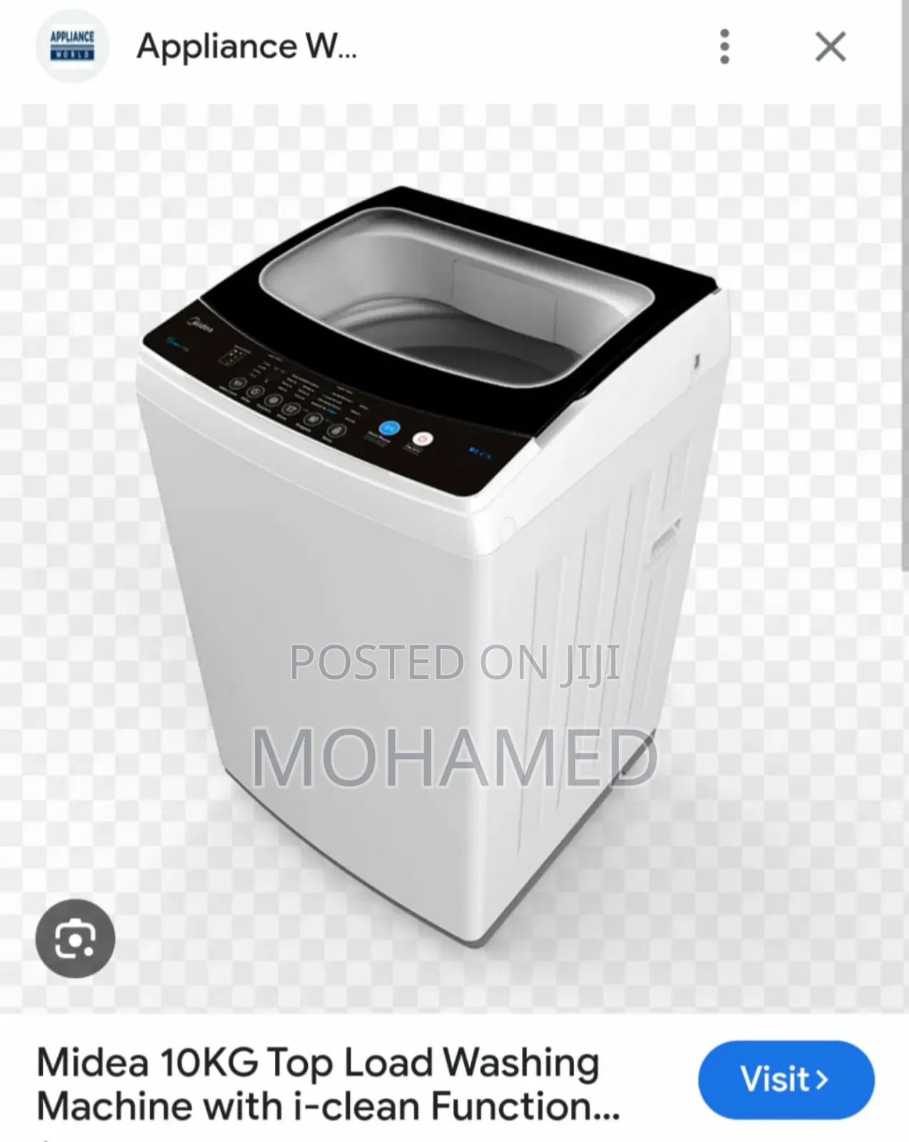 Midea Washing Machine Topload 10kg