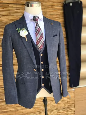A Subtle Plaid Pattern Suits, Featuring a Dark Gray Color