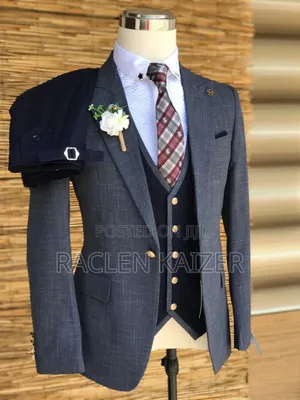 A Subtle Plaid Pattern Suits, Featuring a Dark Gray Color