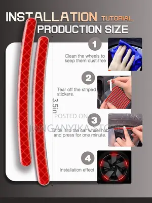 20pcs Car Wheel Reflective Decorative Strip