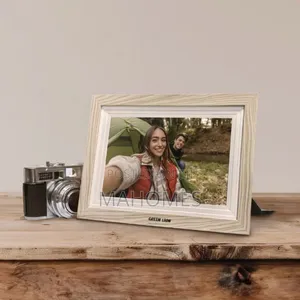 Green Lion Digital Picture Frame Touch Screen Display 10.1 Inch - Wood