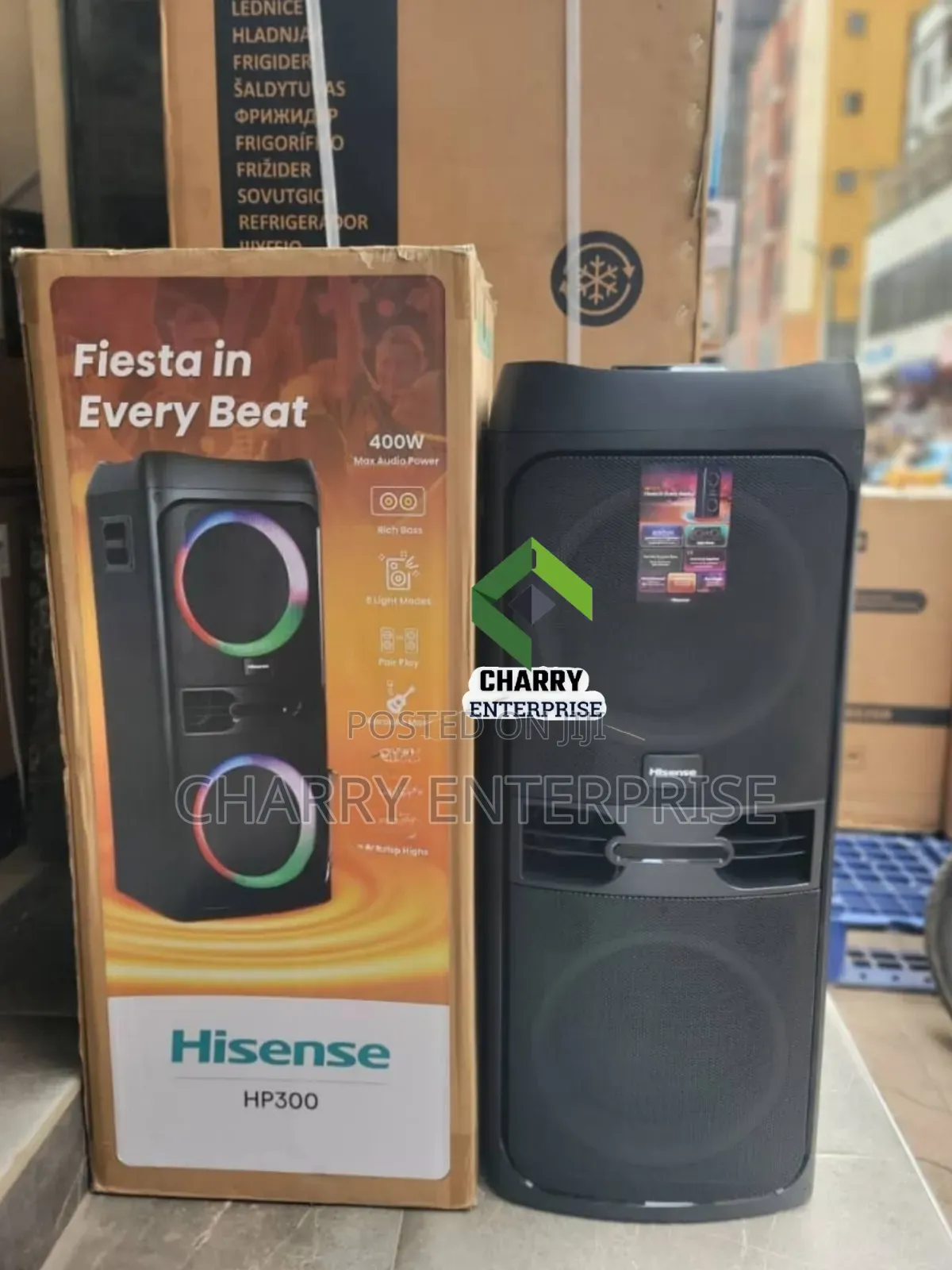Rechargeable Hisense Fiesta Party Speaker 400w
Hp 300 With Dj Effects