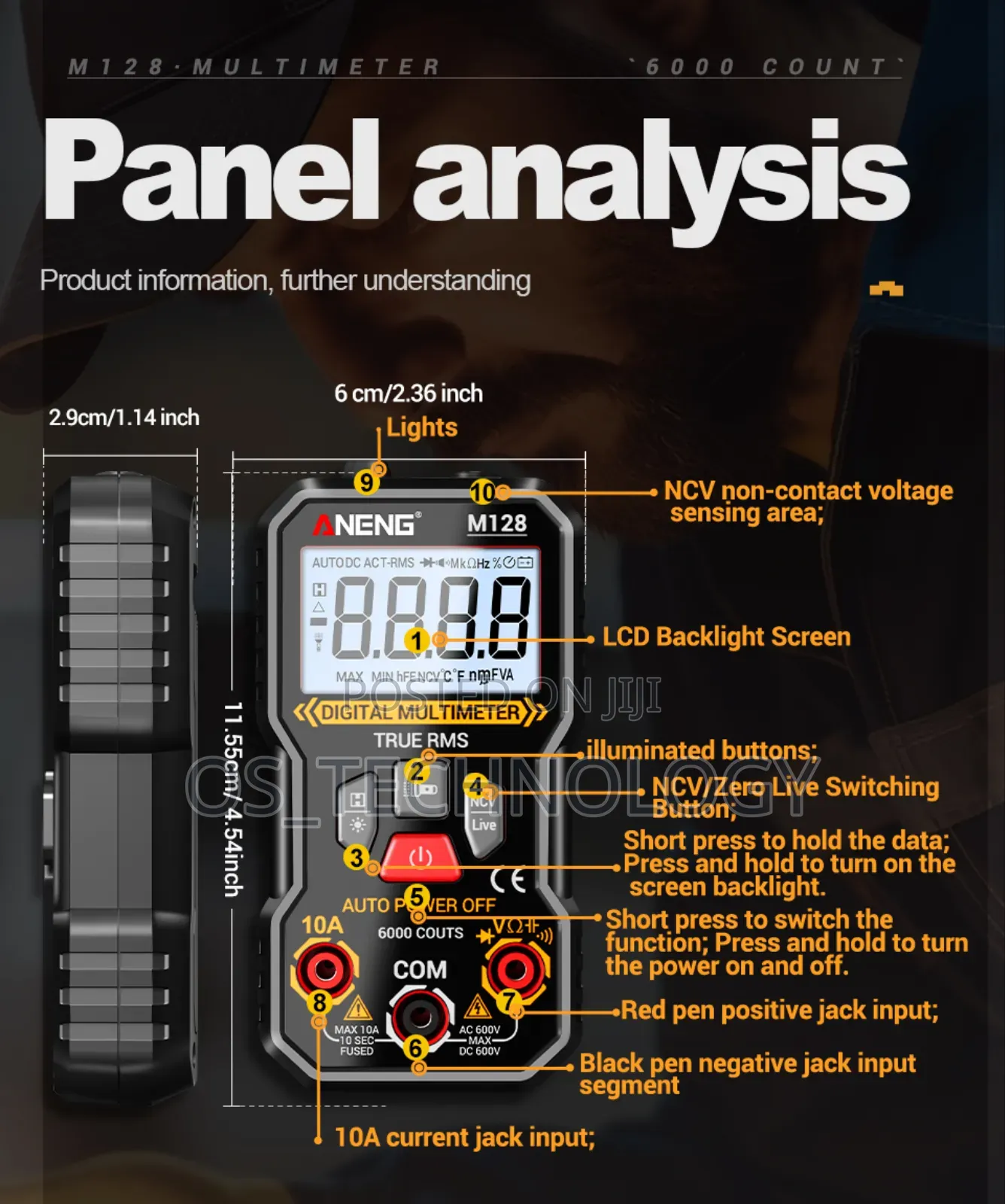 Smart Min Digital Multimeter M128a Auto Measure and Off.