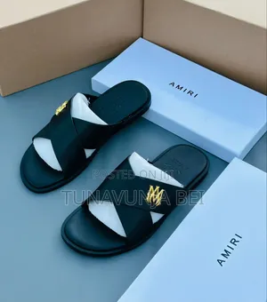 Amirii Full Box Black and White Original Sandals