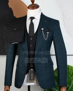 Green and Black Suit