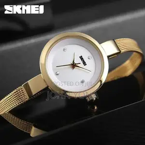 Skmei Watch for Ladies Gold