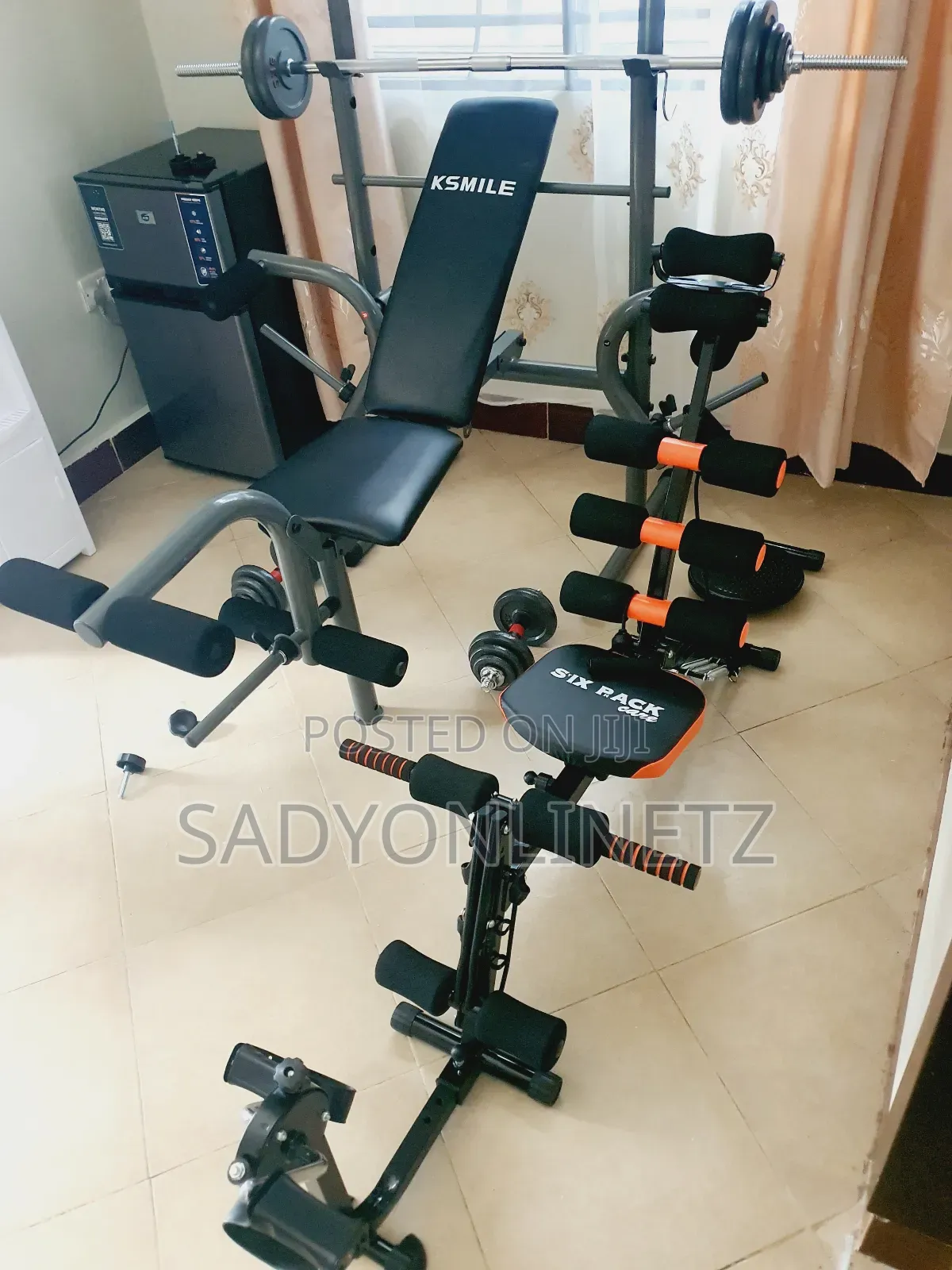 Bench+Dumbbell 50kg+Six Pack Care