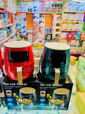 Silver Crest Digital Air Fryers 6 Liters Red and Dark Green