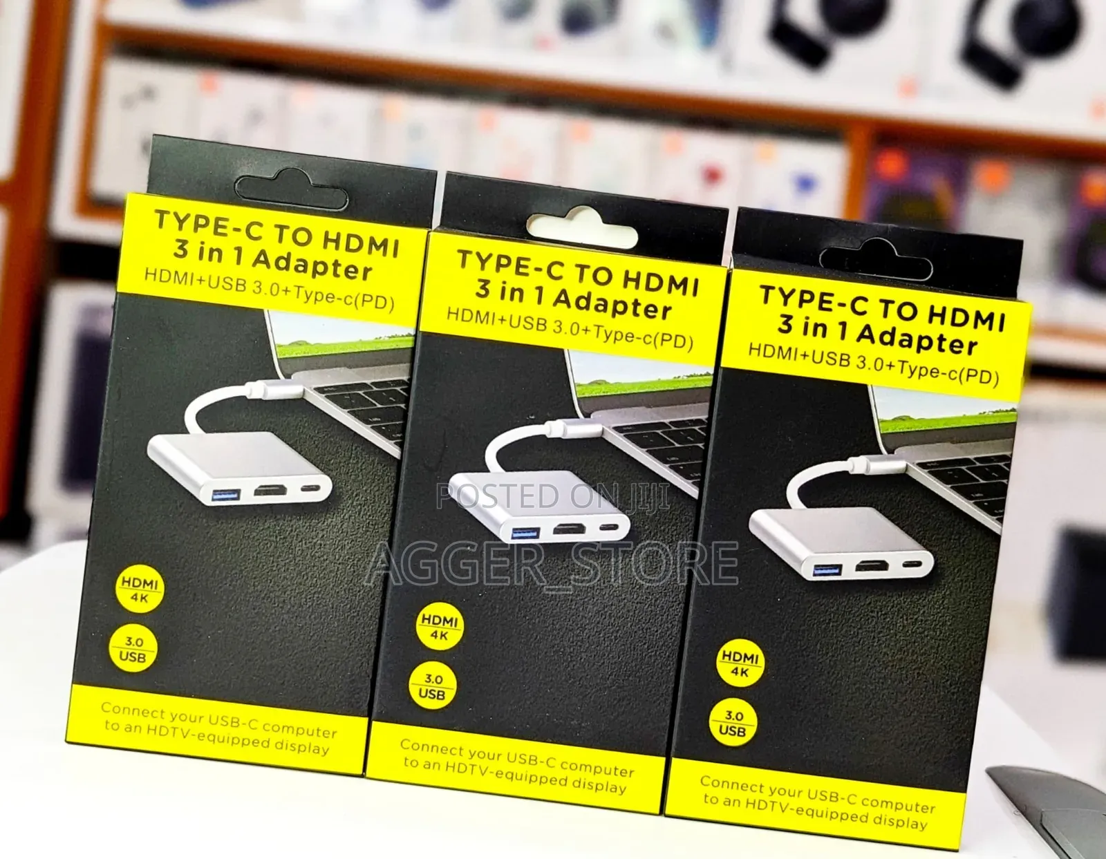 Type-C to Hdmi 3 in 1 Adapter (For Phone and Pc)