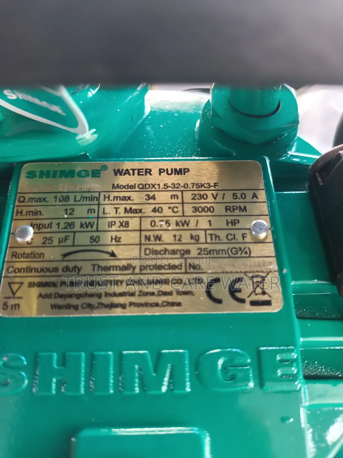 Shimge Pump 1hp