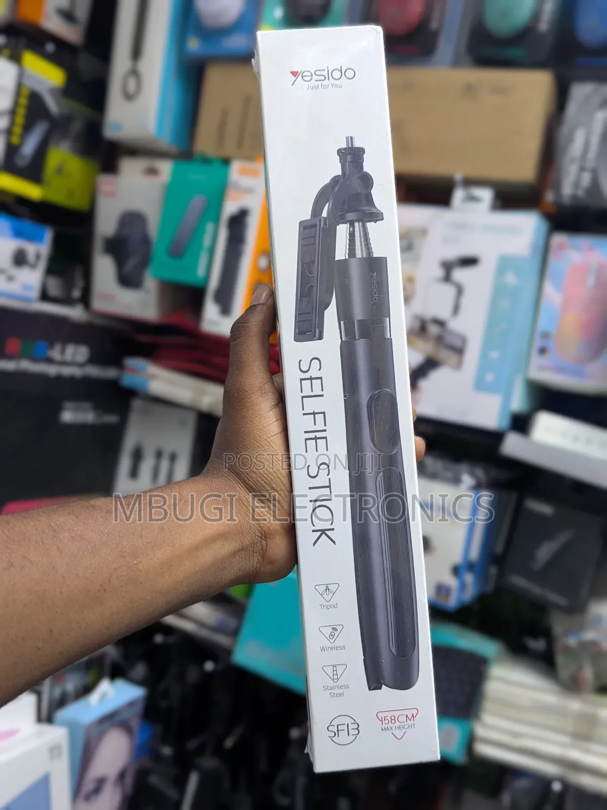 Yesido Selfie Stick Tripod Ndefu 1.58m