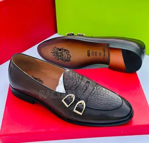 Brand Anax Brown Monk Strap Loafers