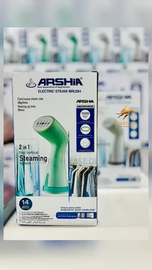 Arshia 2-in-1 Handheld Garment Steamer and Steam Brush