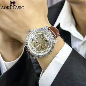 Aokulasic Watch Brown Silver