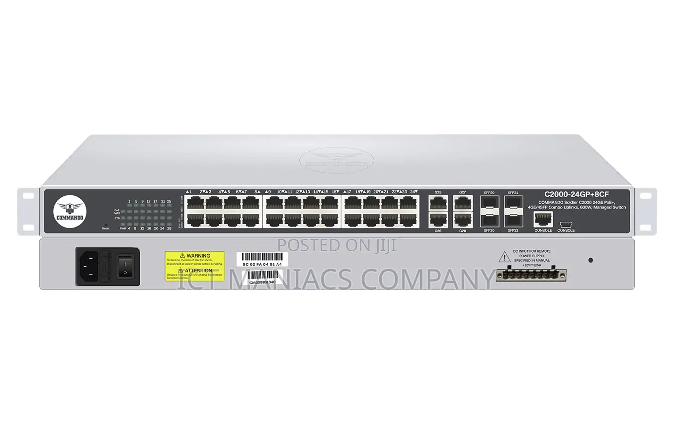 Commando 24 Gigaports Full Poe Managed Switch