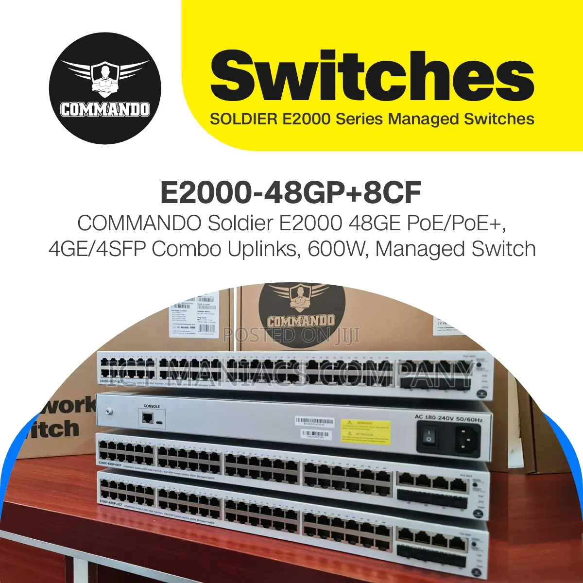 Commando 48 Gigaports Full Poe Managed Switch
