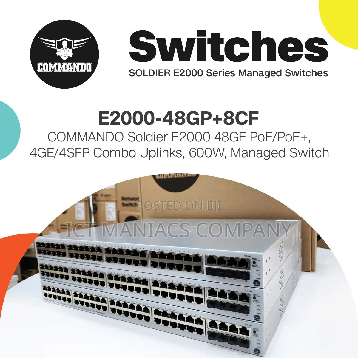 Commando 48 Gigaports Full Poe Managed Switch