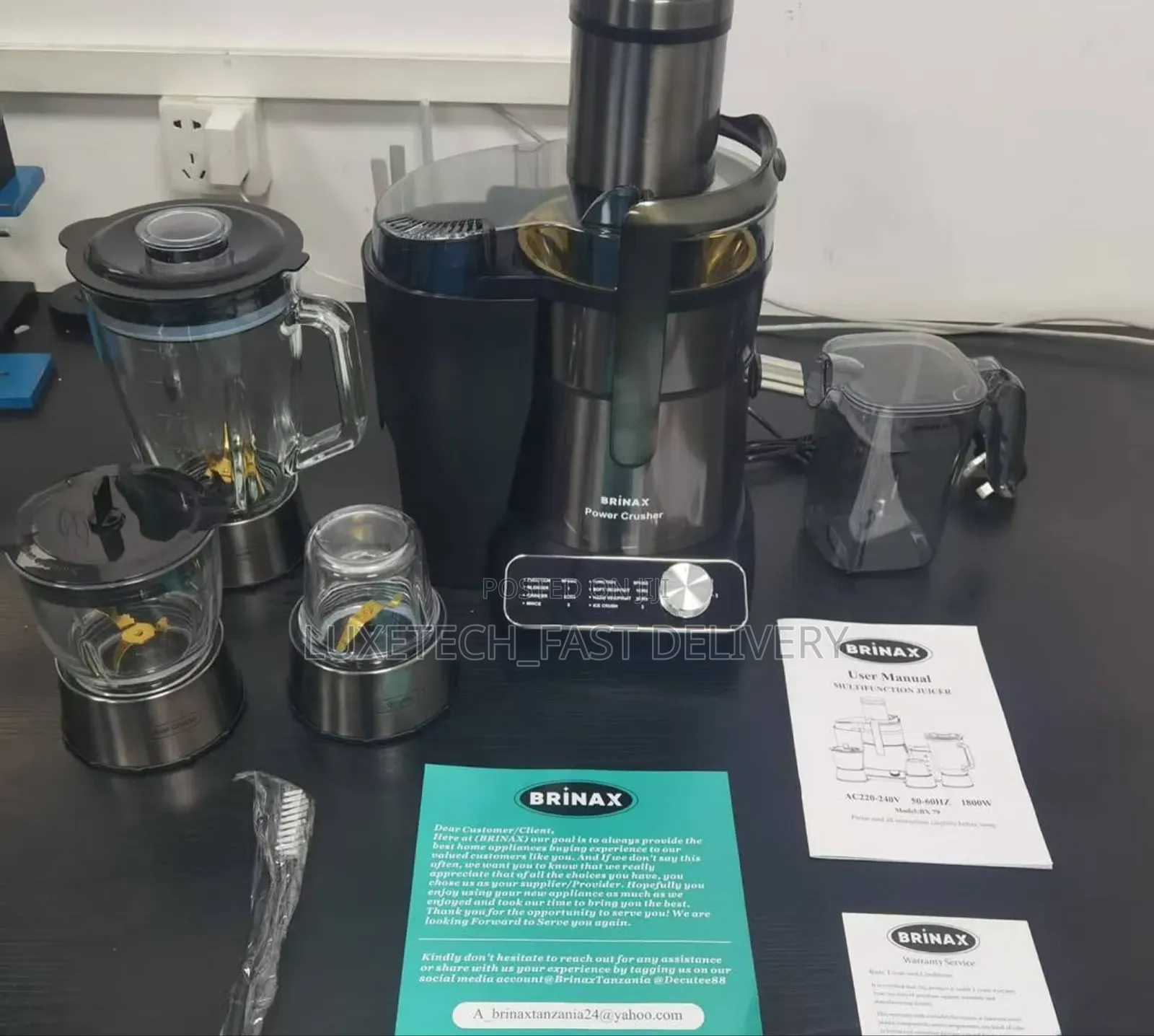 Brinax 4 in 1 Juicer Extractor Power Crusher