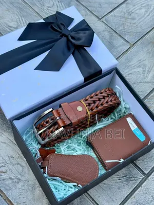 Men Gift ( Belt [ Mkanda ] , Key Holder, Wallet )