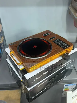 Portable Infrared Cooker With a Sleek Black Crystal Plate
