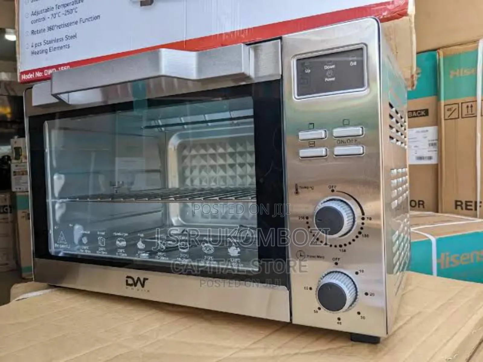 Electric Oven With Double Hot Plates 52l Dual Temperature Controller*