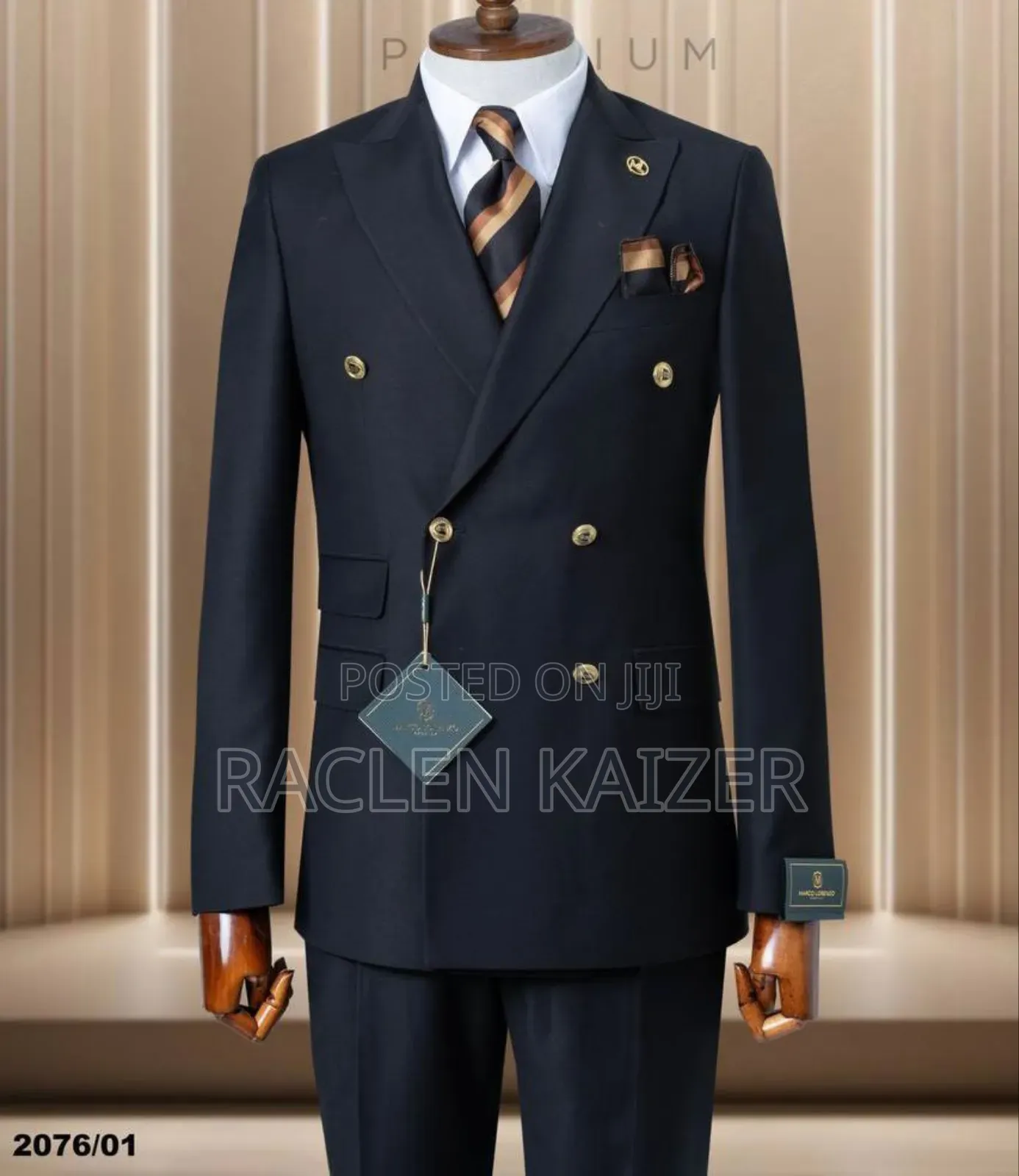 Black Suits With Gold Buttons