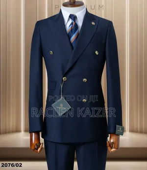 Rich Navy Blue Suits With Gold Buttons