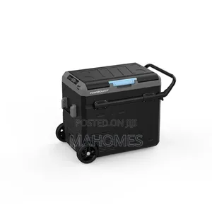 Powerology Portable Fridge 60l With Dual Compartment and Trolly