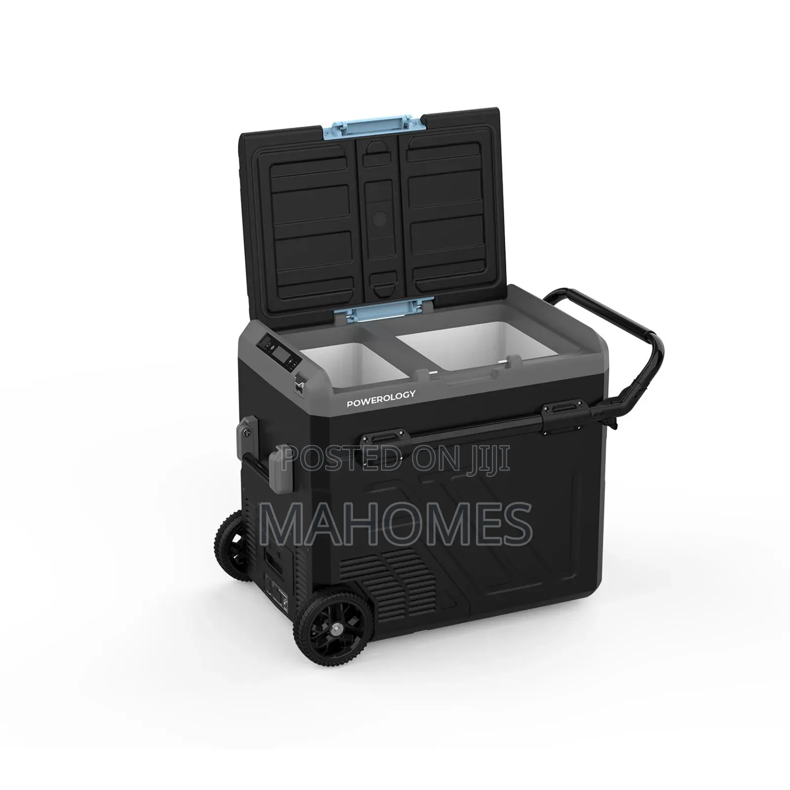 Powerology Portable Fridge 60l With Dual Compartment and Trolly