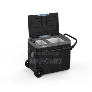 Powerology Portable Fridge 60l With Dual Compartment and Trolly