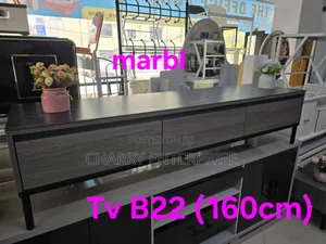 Stylish Showcase for Tv Etc Covered by Marble Material at the Top