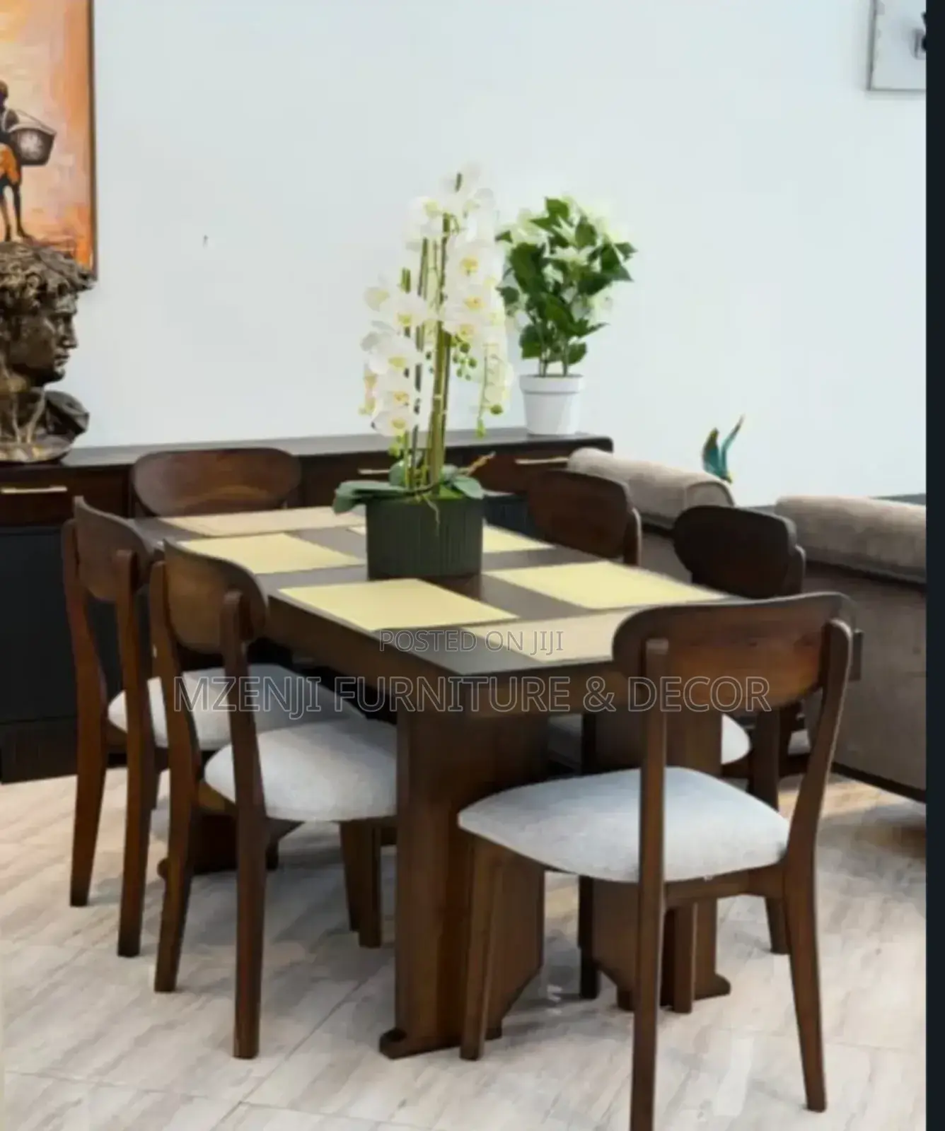 Dinning Table Viti Sita Mbao Ngumu