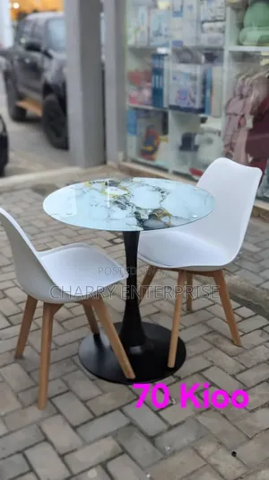 Set of 2 Chairs and Table for Home, Restaurant Etc