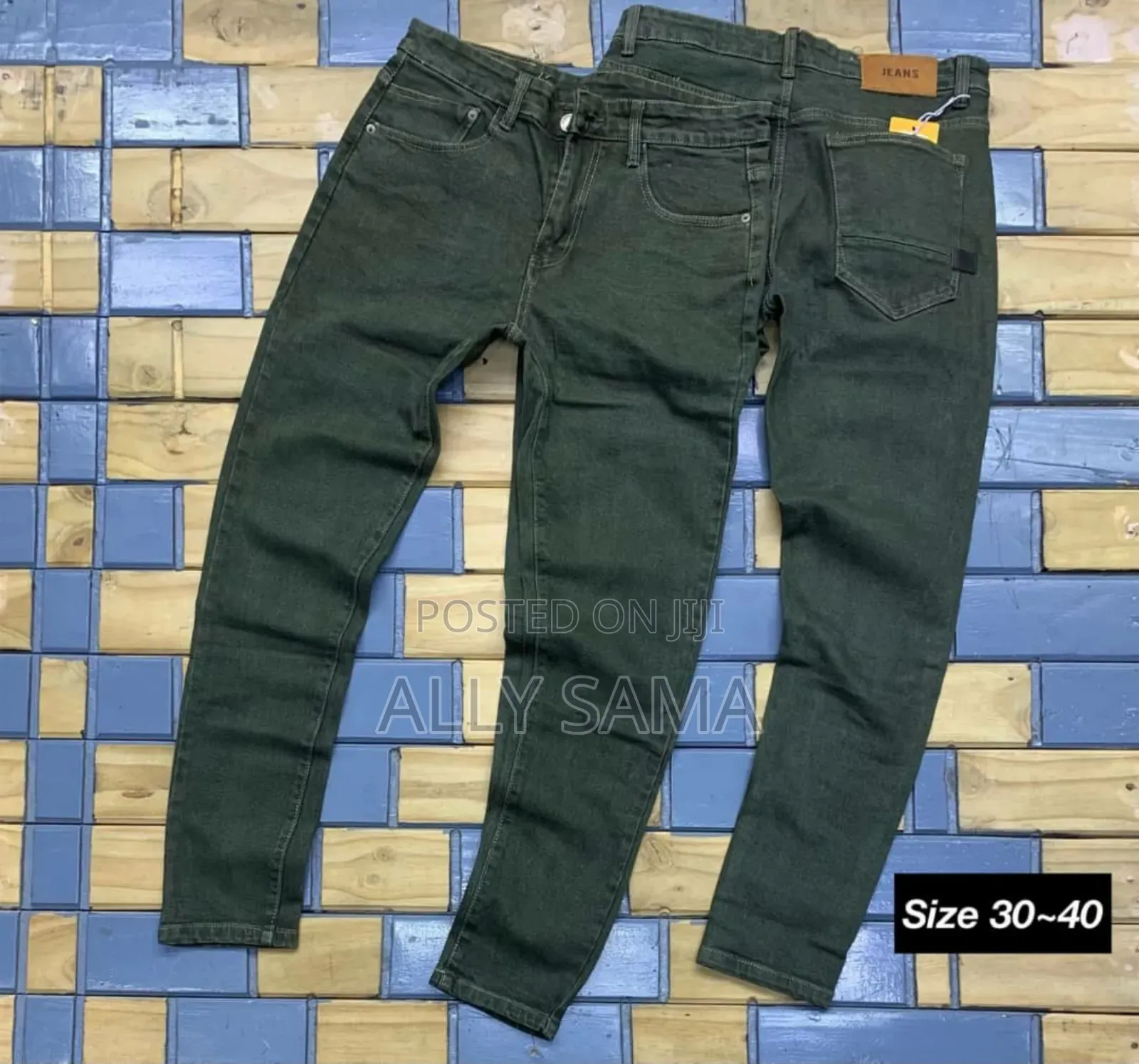 Men's Jeans Straight Colors Green