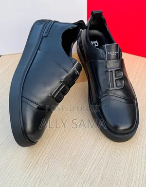 Men's Sneakers Balmain Full Black Material Leather