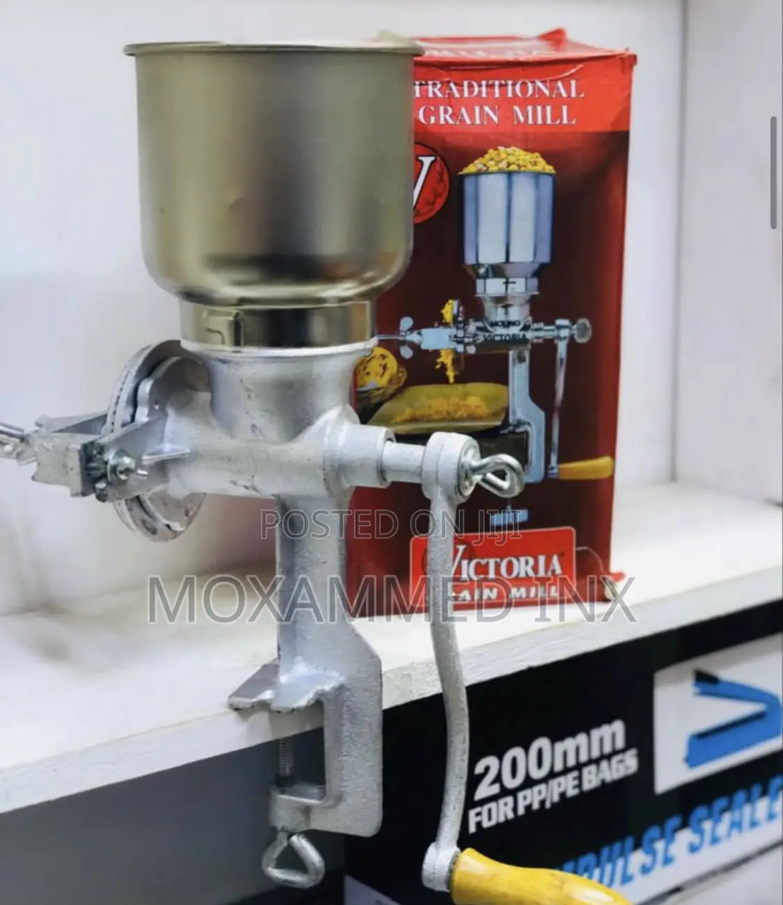 Victoria Manual High Hopper Grain Grinder.