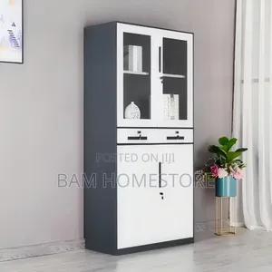Modern Two-Tone Office Storage Cabinet