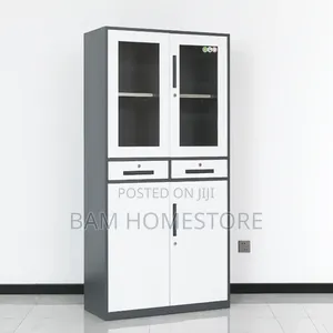 Modern Two-Tone Office Storage Cabinet