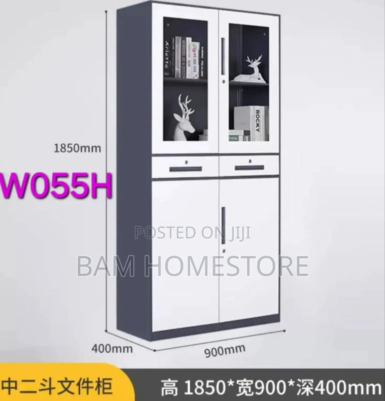 Modern Two-Tone Office Storage Cabinet