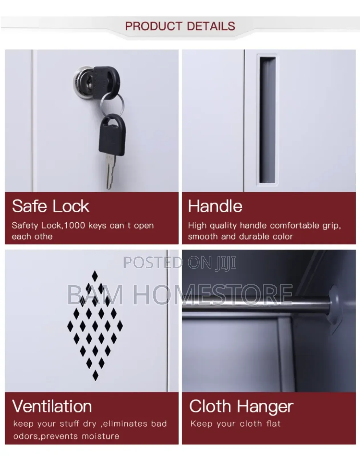 Two-Door Steel Locker Cabinet