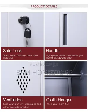 Two-Door Steel Locker Cabinet