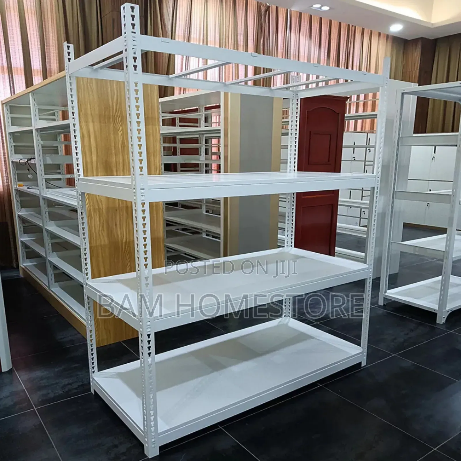 Tier Steel Storage Shelves