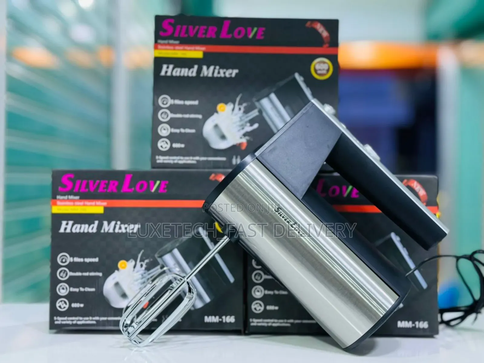 Silver Love Hand Mixer