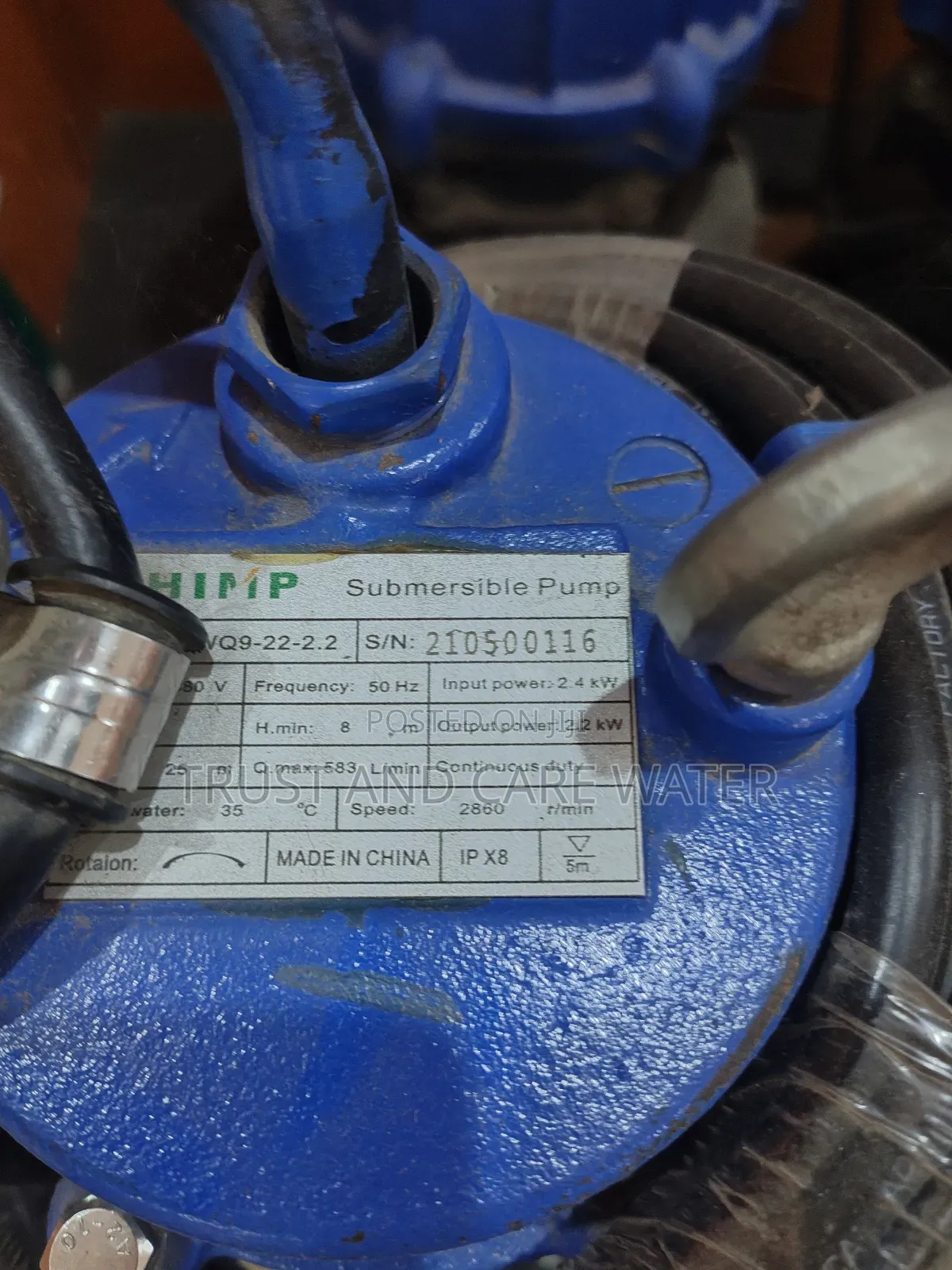 Chimp Sawege Pump 3hp (2inch)