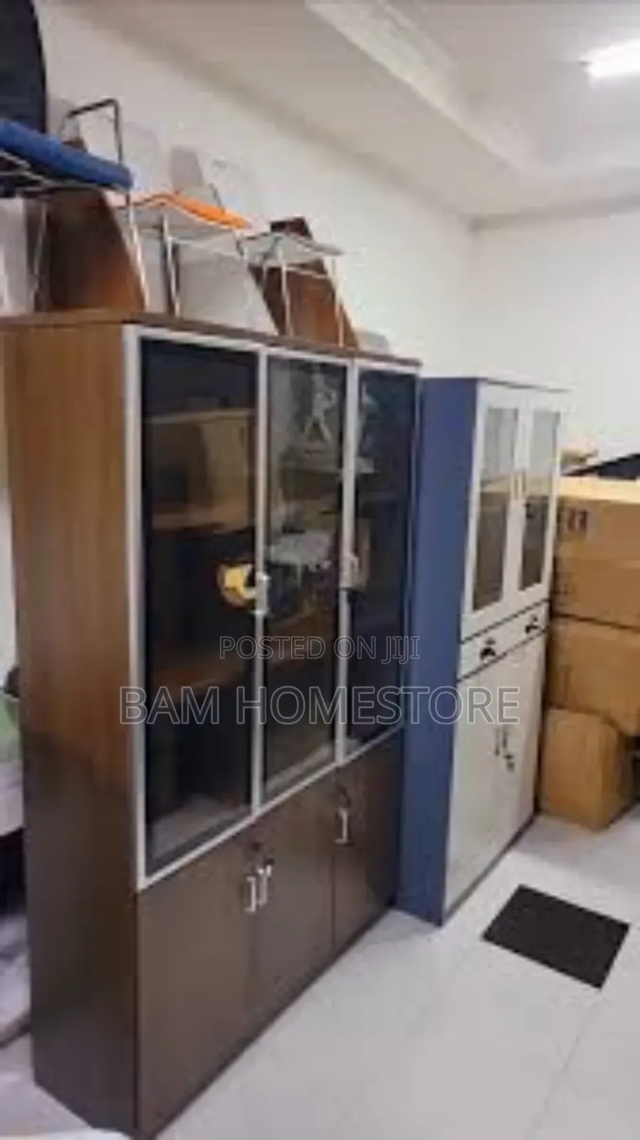 Stylish Two-Tone Office Filing Cabinet