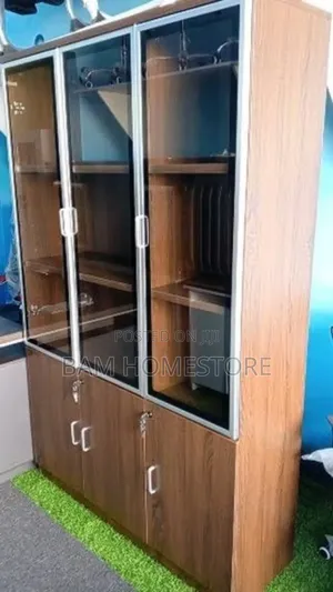 Stylish Two-Tone Office Filing Cabinet