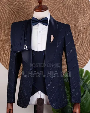 Dark Blue Wedding Suit Classic 