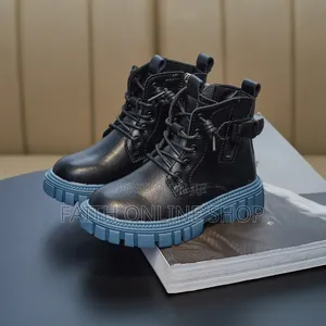Kids Black Combat Boots – Trendy Tough