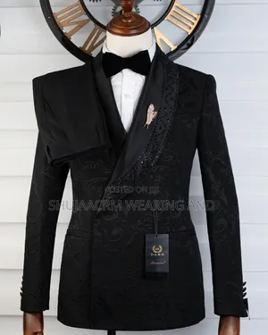 Black Tuxedo With Crystal Suit