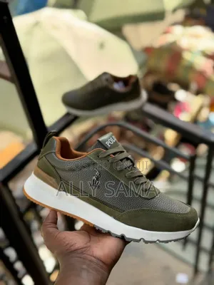 Memen's Sneakers Brand Polo Material Leather